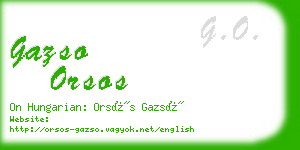 gazso orsos business card